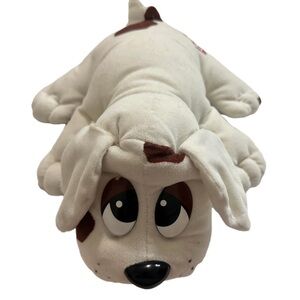 Vintage Pound Puppies Plush Dog Pet Toy White and Brown Spotted Dog